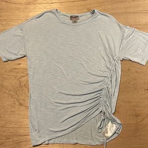 Wranglers Wrancher Short Sleeve Shirt Cinch Tie Side Women’s Small Light Blue